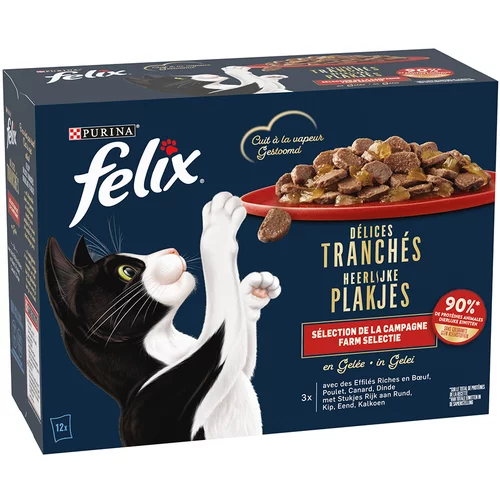 Felix okusni koščki 12 x 80 g - Kmečki izbor v želeju