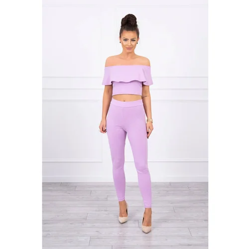 Kesi Set with a frill purple