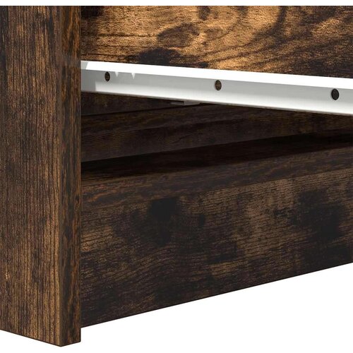 VidaXL Komoda boja dimljenog hrasta 80x35x99 cm konstruirano drvo Slike