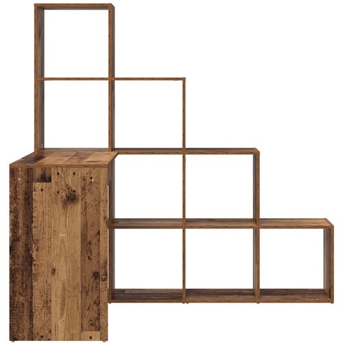  Kutni stol s policom Staro drvo 101,5 x 149,5 x 149,5 cm Slike