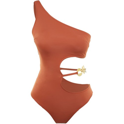 Trendyol Cinnamon Accessory Detailed Swimsuit Cene