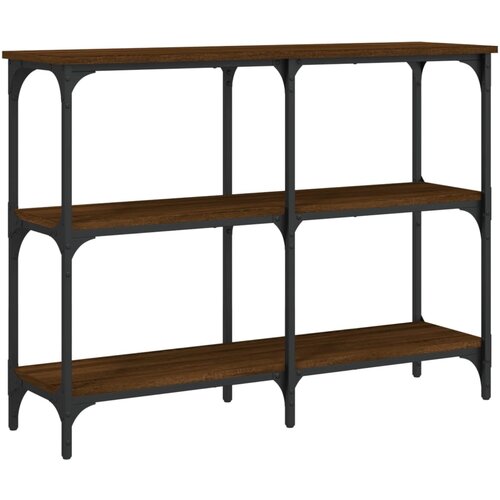 Maison Chic konzolna miza - miza ob steni rjav hrast 100x29x75 cm inženirski les, (21786481) Cene