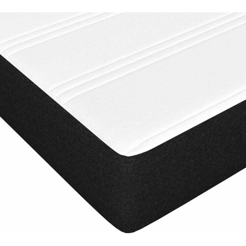  Krevet s oprugama i madracem crni 90x200 cm od tkanine Slike