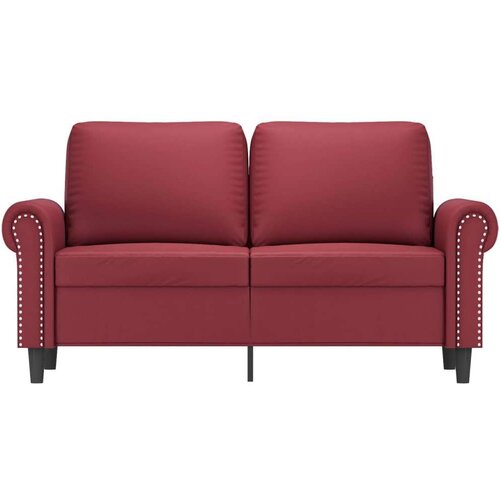 VidaXL Dvosjed od tkanine crvena boja vina 120 cm od umjetne kože Slike