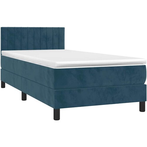  box spring s madracem LED tamnoplavi 90x200 cm bar&amp;scaron;un Slike