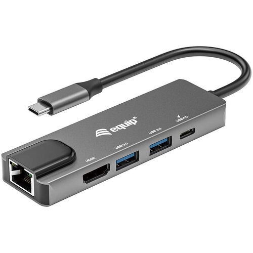 Equip USB-C 5 in1 Multifunction Adapter, HDMI, Gigabit LAN, USB 3.2 GEN1, 100W USB PD Cijene