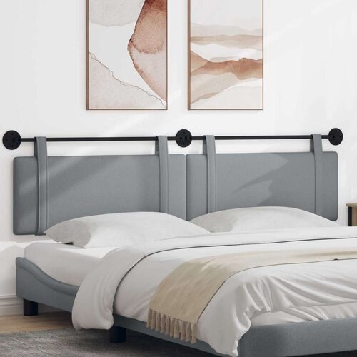 Držeće uzglavlje Zidne Svijetlo siva 210 x 55 x 5 cm tkanina - Svjetlosiva 200 cm bez LED svjetla Cene