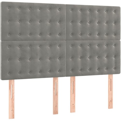 Krevet s oprugama i madracem svjetlosivi 140x200 cm bar&amp;scaron;unasti Slike