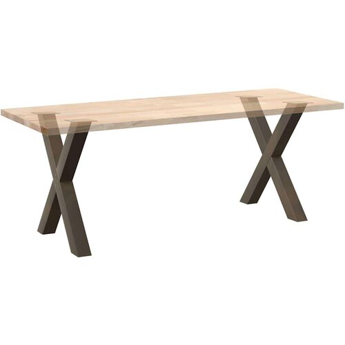 VidaXL Noge za blagovaonski stol X-oblika 2 kom 70x(72-73) cm čelik Slike