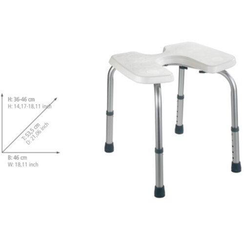 Wenko Bel stolček za prho Hygienic Stool White, 53 x 46 cm Cene