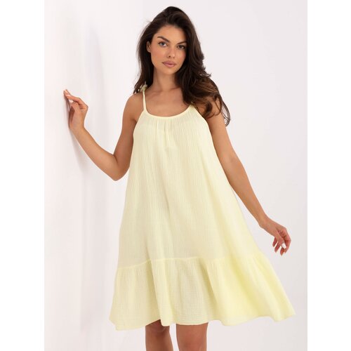 Och Bella Dress-TW-SK-BI-12-1196.97-light yellow Cene