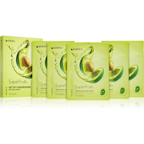 KORIKA SuperFruits set mask za obraz po znižani ceni Avocado(s hranilnim učinkom) Slike