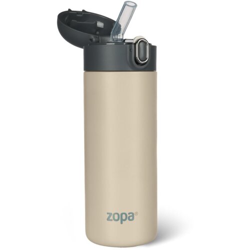 Zopa Thermo Bottle termovka s slamico Cookie Beige 400 ml Slike