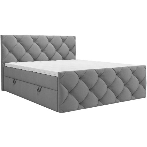 CARRYHOME POSTELJA Z VZMETNICO 200 cm x 200 cm , tekstil temno siva Cene