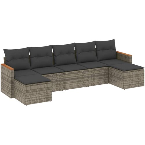 vidaXL 7-dijelni set vrtnih sofa sivi od poliratana Cene