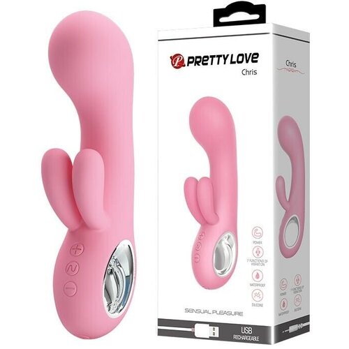 Pretty Love Chris silikonski vibrator za G-tačku sa dodatkom za klitoris &amp;mdash; BI 14507-1 Slike