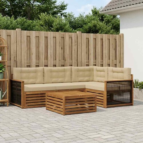  Set vanjskih sofa 5 kom. Prirodna i bež Cijene