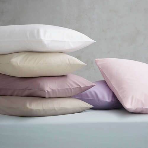 Catherine Lansfield Kremno bela napenjalna rjuha iz perkala 90x190 cm Easy Iron Percale &amp;ndash; Slike