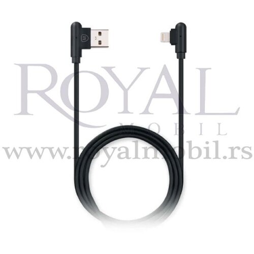  usb kabal micropack gripline charge & sync I-124PVC dual plugs l shape 2.4A lightning crna Cene