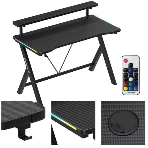 Huzaro Hero 1.9 Crni RGB Gaming sto 120x60cm Cene