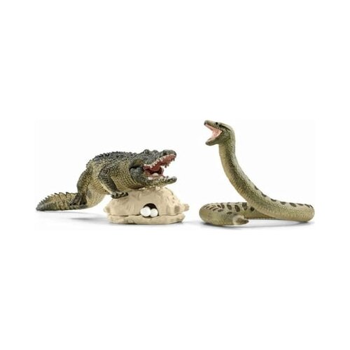 Schleich Playset Schleich Alligator/Anaconda Duel Set Cene