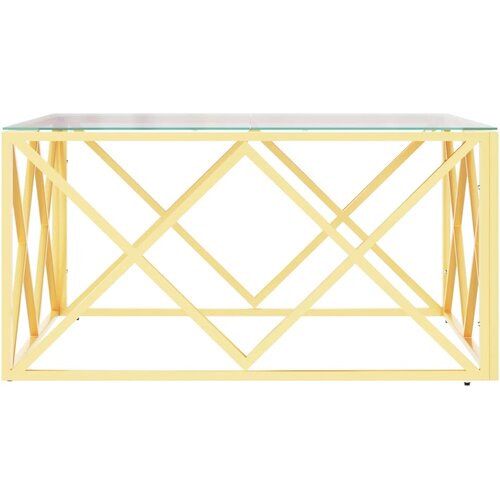  Stolić za kavu 80 x 80 x 40 cm od nehrđajućeg čelika i stakla Slike
