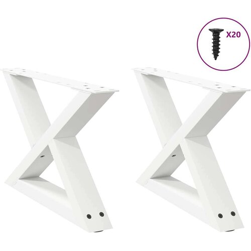  Noge za stolić za kavu 2 kom bijele 60x(30-31 3) cm čelik Cene