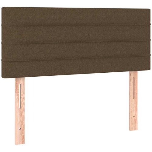  Krevet s oprugama i madracem tamnosmeđi 80x200 cm od tkanine Slike