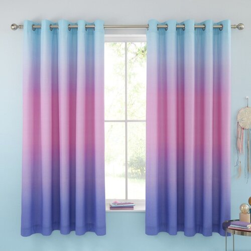 Catherine Lansfield Rožnate/vijolične otro&amp;scaron;ke zavese v kompletu 2 ks 168x183 cm Ombre Rainbow Clouds &amp;ndash; Slike