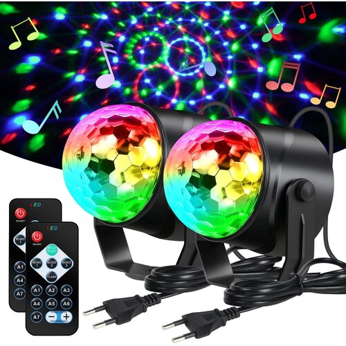 URAQT 2x RGB LED disco krogla z daljincem Cene