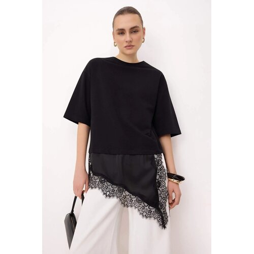 TRENDYOLMILLA Ženska majica TWOSS26TS00296, Crna Cene
