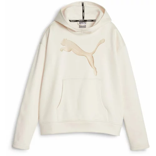 Puma Sportska sweater majica 'Favorite Power' tamno bež / vuneno bijela