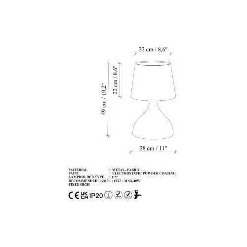 Opviq gota - 15475 goldbrown table lamp Slike