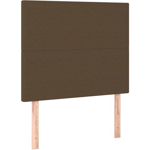 Maison Chic Posteljno vzglavje - Vzglavna omarica 2 kosa temno rjavo 100x5x78/88 cm blago, (22077776) Slike