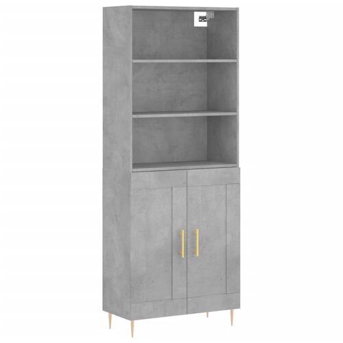Maison Chic Visoka Komoda - Predalnik betonsko siva 69,5x34x180 cm inženirski les, (21719451) Cene