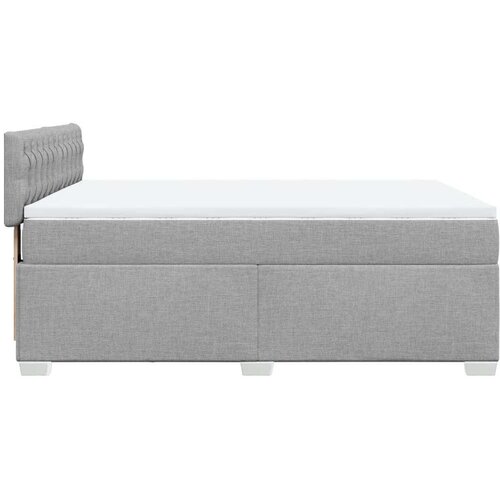 VidaXL Krevet s oprugama i madracem svjetlosivi 140x190 cm od tkanine Slike