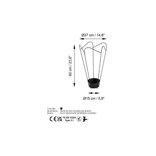 Wallity GED-016 Crni Dekorativni Metalni Pribor Cene