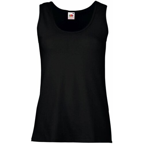 Fruit Of The Loom Czarna koszulka damska Valueweight Vest Slike