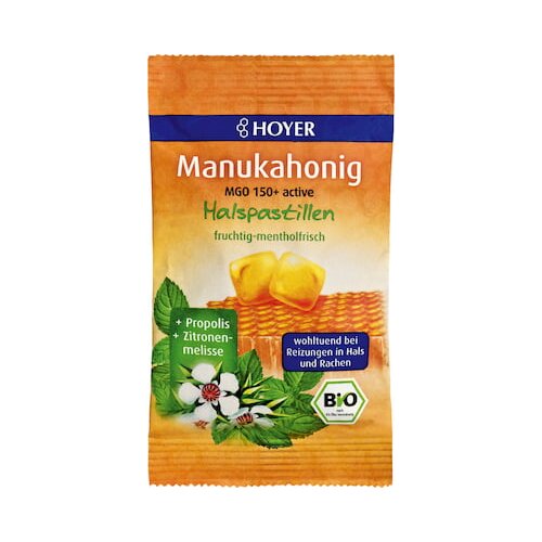 HOYER Manuka med MGO 150 + Bio pastile za žrelo Slike