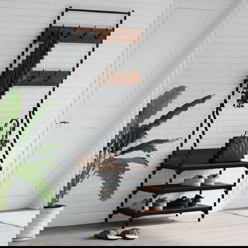 vidaXL Stalak za odjeću i cipele smeđa boja hrasta 70x40x184 cm Cene