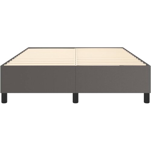  Okvir za krevet s oprugom sivi 140x200 cm od umjetne kože Slike