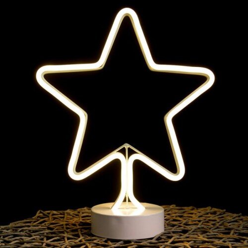Neon prozorska dekoracija zvezda 31cm Cene