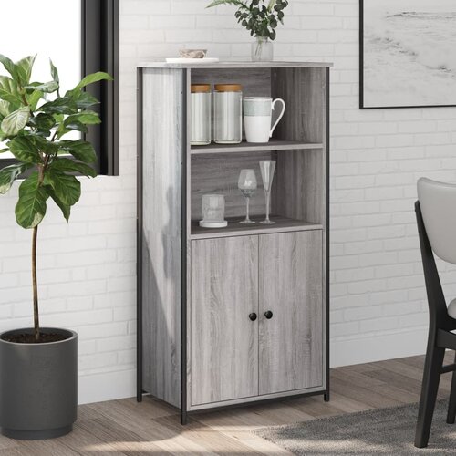  Visoka komoda siva boja hrasta 62x36x121,5 cm konstruirano drvo Cijene