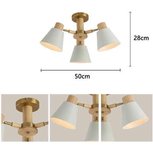 Brilagi plafonski luster lund wood 3xE27/40W/230V prečnik 50 cm drvo Slike