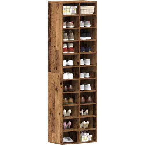 VidaXL omara za čevlje iz starega lesa 54x34x183 cm inženirski les Slike