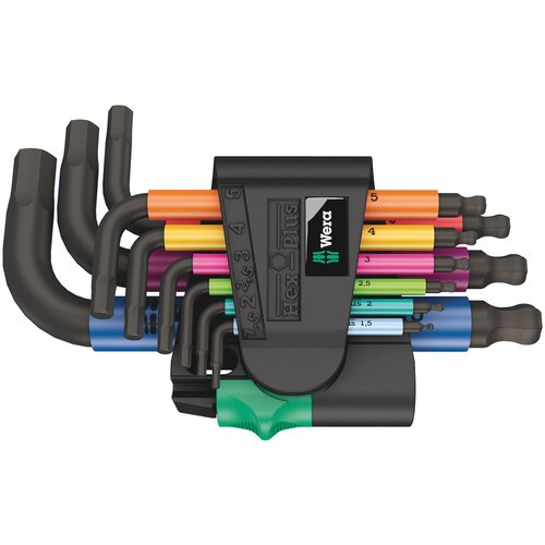 Wera 950/9 hex-plus multicolour set imbus ključeva, metrički, blacklaser, 9 komada, 05133164001 Slike