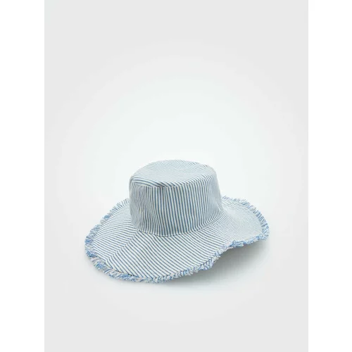 Reserved bombažni klobuček - modra