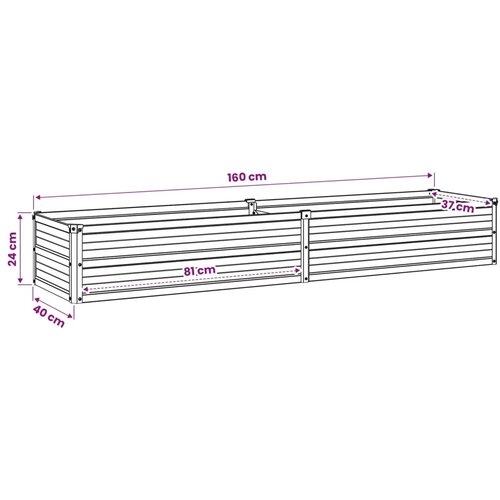  Povi&scaron;eni vrtni krevet Smeđa 160 x 40 x 24 cm - 160 x 40 x 24 cm Smeđa Cijene