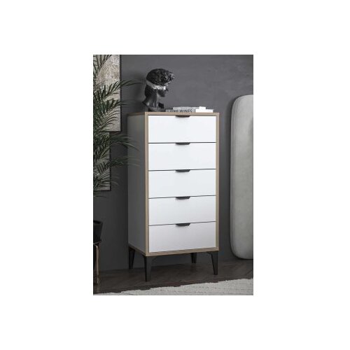 Hanah home Komoda s ladicama Arden, 50 x 105 x 40 cm, Bijela Cene