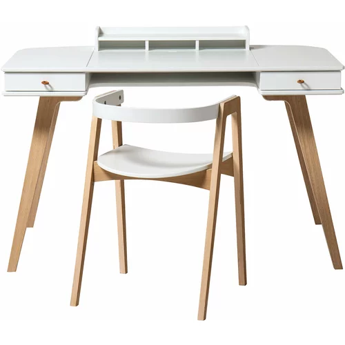 Oliver Furniture® pisalna miza (66 cm) s stolčkom white/oak